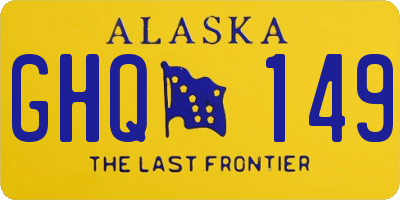 AK license plate GHQ149