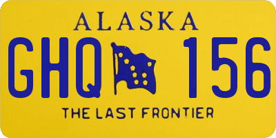 AK license plate GHQ156