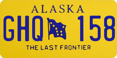 AK license plate GHQ158