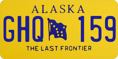 AK license plate GHQ159