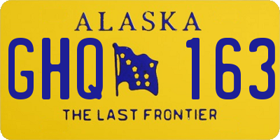 AK license plate GHQ163