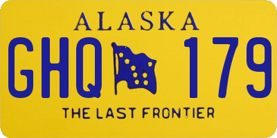 AK license plate GHQ179