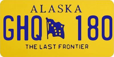 AK license plate GHQ180