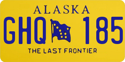 AK license plate GHQ185