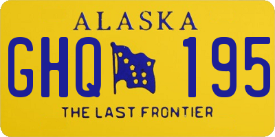 AK license plate GHQ195