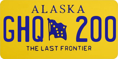 AK license plate GHQ200
