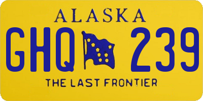 AK license plate GHQ239