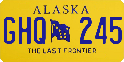 AK license plate GHQ245