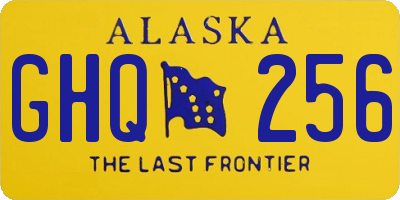 AK license plate GHQ256