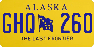 AK license plate GHQ260