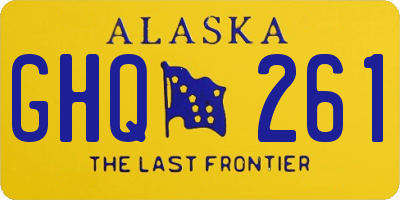 AK license plate GHQ261