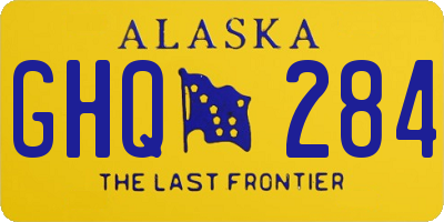 AK license plate GHQ284