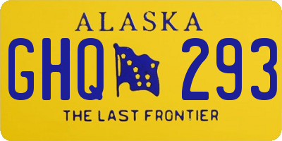 AK license plate GHQ293