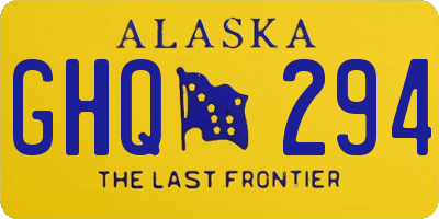 AK license plate GHQ294