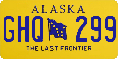 AK license plate GHQ299