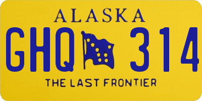 AK license plate GHQ314