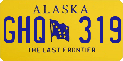 AK license plate GHQ319