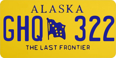 AK license plate GHQ322