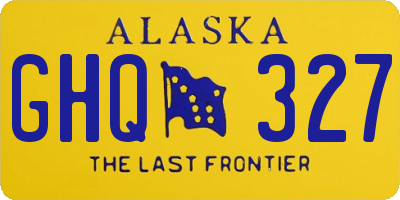 AK license plate GHQ327