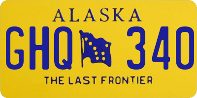 AK license plate GHQ340
