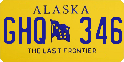 AK license plate GHQ346