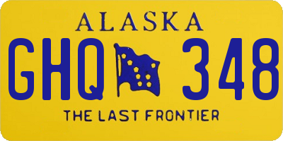 AK license plate GHQ348