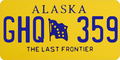 AK license plate GHQ359
