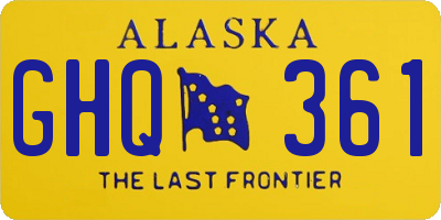 AK license plate GHQ361