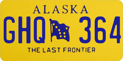 AK license plate GHQ364