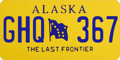 AK license plate GHQ367