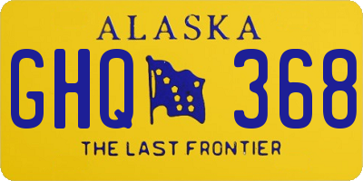 AK license plate GHQ368