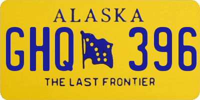 AK license plate GHQ396