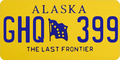 AK license plate GHQ399