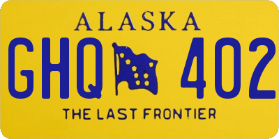 AK license plate GHQ402