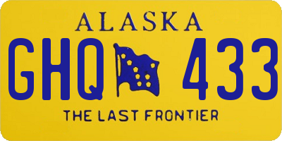 AK license plate GHQ433