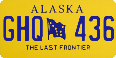 AK license plate GHQ436