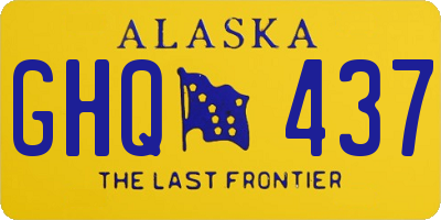 AK license plate GHQ437