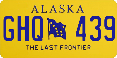 AK license plate GHQ439