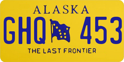 AK license plate GHQ453