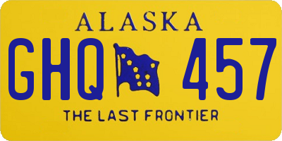AK license plate GHQ457