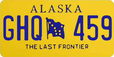 AK license plate GHQ459
