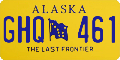 AK license plate GHQ461