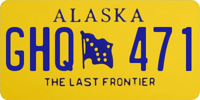 AK license plate GHQ471