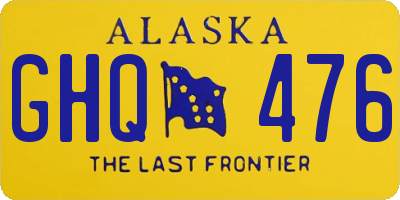 AK license plate GHQ476