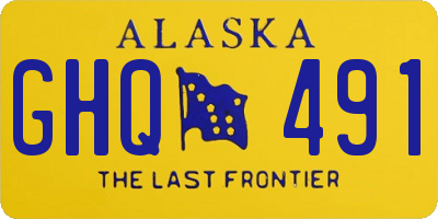 AK license plate GHQ491