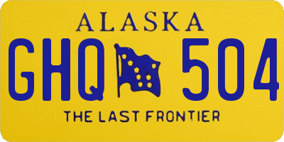 AK license plate GHQ504