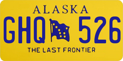 AK license plate GHQ526