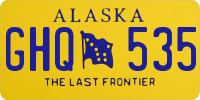AK license plate GHQ535