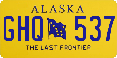AK license plate GHQ537