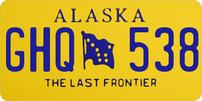 AK license plate GHQ538